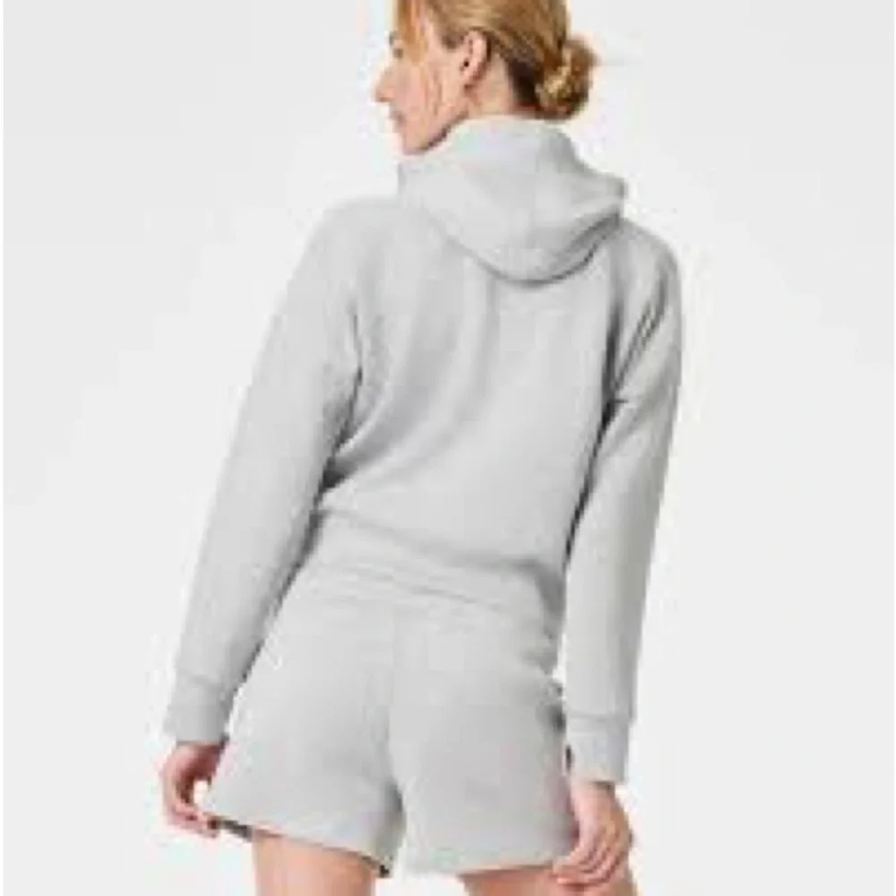 SPANX AirEssentials Light Gray Zip-Up Hoodie - Picture 2 of 6
